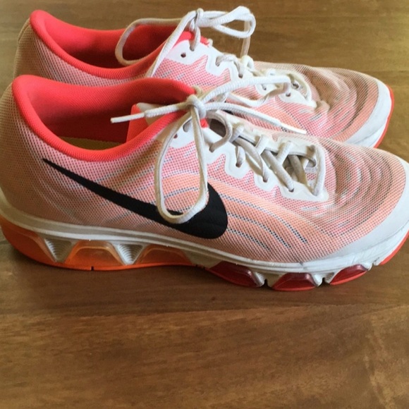 Nike White and Coral Running Shoes - Picture 3 of 3